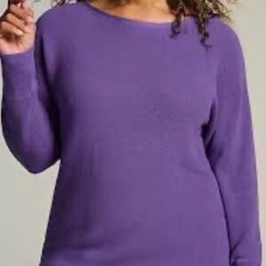 J. Jill Wearever Fine-Texture Dolman-Sleeve Sweater LARGE